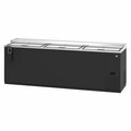 Hoshizaki America Refrigerator, Three Section, Black Vinyl Back Bar Bottle Cooler, Slide Top Doors,  CC95
